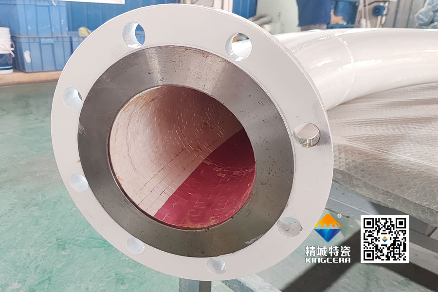 PA视讯ZTA陶瓷贴片耐磨管道