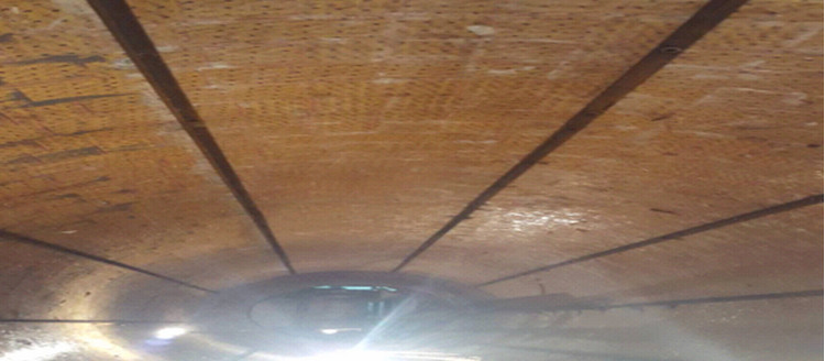 湖北某烧结厂圆筒混淆机使用PA视讯耐磨陶瓷衬板